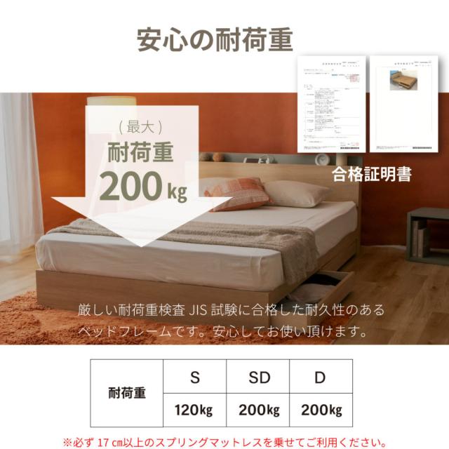 収納付きベッド セミダブル ツートン 2口コンセント 日本製 Apel （ ベッド フレーム 引出し2杯 並べて使える 塗り壁風 廃材再利用 国産 往華 ベット ベッドフレーム 引出し コンセント 引き出し付ベッド 低ホルマリン 耐荷重200kg ）