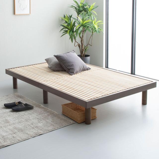 すのこベッド セミダブル 桐製 天然木 簡単組立 susu （ ベッド 高さ