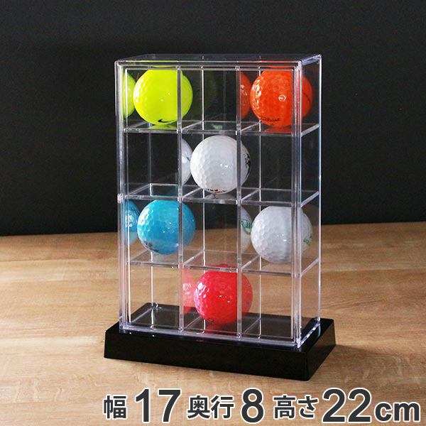 コレクションケース ゴルフボール 12マス 卓上 クリアケース クリア