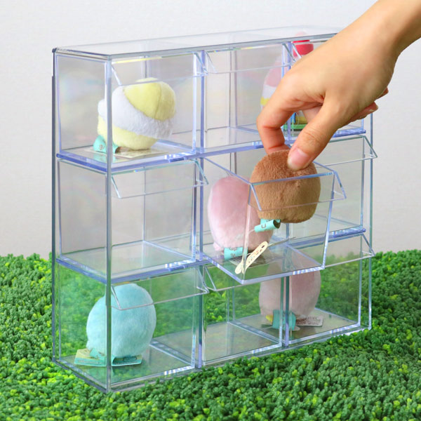小物入れ 引き出し ミニ プラスチック クリア 卓上 透明 収納 2段×2列 