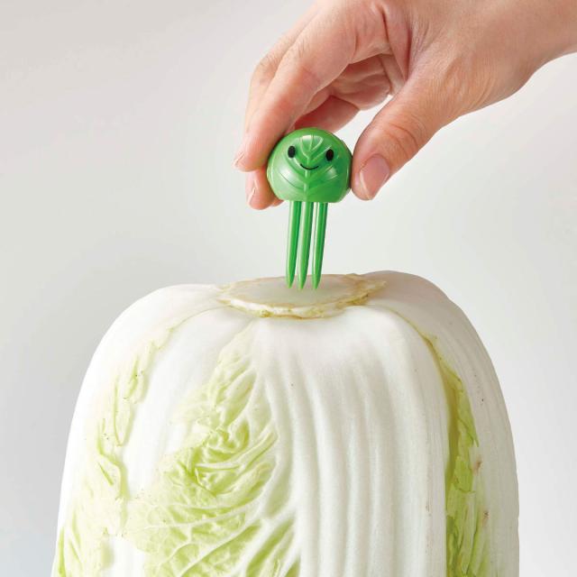 Vegista ベジシャキちゃん 2個組 （ 鮮度保持 野菜保存 鮮度長持ち 野菜 果物 冷蔵庫保存 エコ 経済的 刺すだけ 葉物野菜 芯 シャキシャキ 鮮度キープ 冷蔵庫 冷蔵保存 キャベツ レタス ブロッコリー ）