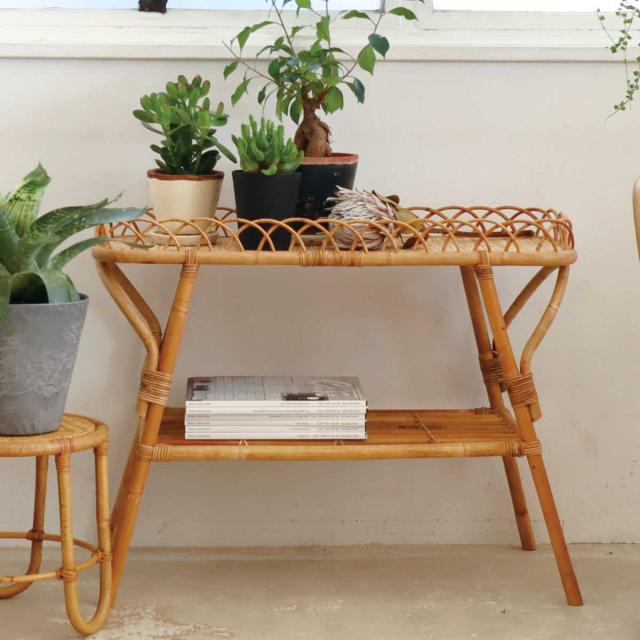 ラタン】 棚 フリーラック プランター フラワーラック 飾り棚 ラタン