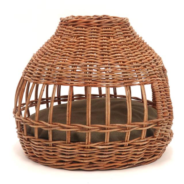ベッド 猫 キャットハウス ドーム ラタン （ ペットハウス 猫ハウス