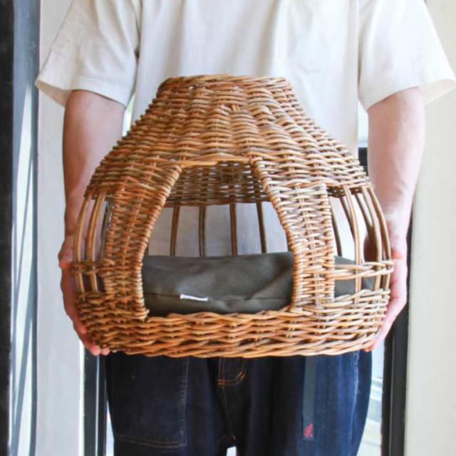 ベッド 猫 キャットハウス ドーム ラタン （ ペットハウス 猫ハウス