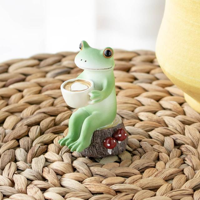 【美品】可愛いカエルたち　オーナメント６点セット★コポーなど オーナメント ミドル ウェルカムボードとカエル Copeau