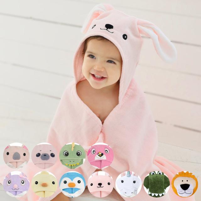 ベビータオル フード バスタオル 出産祝い おくるみ （ フード付きバスタオル フード付 ベビーバスローブ 綿100％ コットン ベビー 赤ちゃん プレゼント 湯上りバスタオル バスポンチョ パイル お風呂 水遊び かわいい ギフト ）の通販は 5,170円