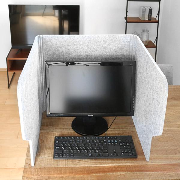 デスクトップパネル 60cm 2個セット 机 パーテーション 自立 （ デスクパーテーション 衝立 フェルト 机上 目隠し 吸音 ガードスタンド 間仕切り オフィス 折りたたみ 卓上 防音 仕切り 簡易 防音パネル 吸音パネル ）_7
