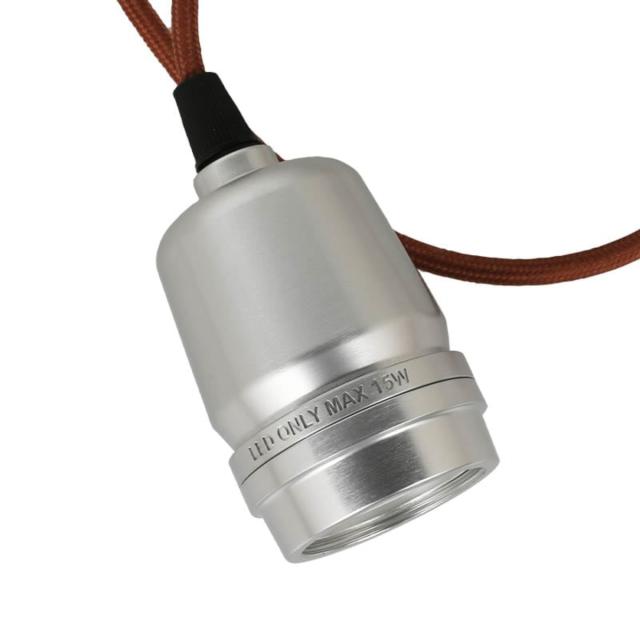 ALUMINUM SOCKET CORD BLACK （ ソケットコード シーリングカップ付き アルミ 艶消し 照明器具 DULTON シンプル シルバー カスタム 天井照明 ダクトレール ライト ランプ インダストリアル インテリア 電球別売り ）_2