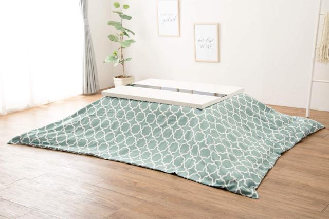 こたつ布団カバー 210×280cm 長方形 綿100％ 日本製 （ こたつ布団 カバー コタツ布団 洗える コタツ布団カバー こたつカバー コタツカバー 幾何学模様 大判 おしゃれ 国産 紐付き 静電気 炬燵カバー 掛け布団カバー 洗濯 ）_4