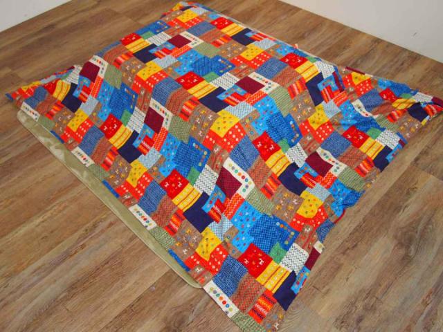こたつ布団カバー 185×235cm 長方形 綿100％ 日本製 （ こたつ布団 カバー コタツ布団 洗える コタツ布団カバー こたつカバー コタツカバー パッチワーク風 おしゃれ 国産 紐付き 静電気 炬燵カバー 掛け布団カバー 洗濯 ）_3