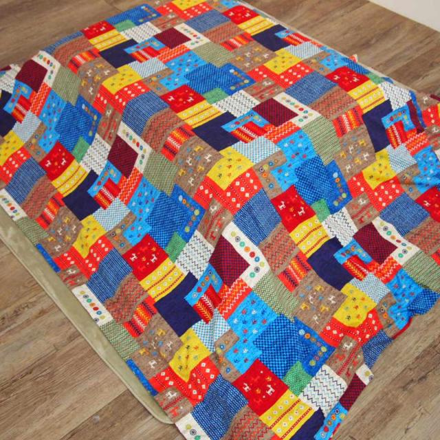 こたつ布団カバー 170×170cm 正方形 チャビ 綿100％ 日本製 （ カバー