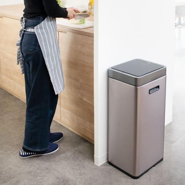 EKO ゴミ箱 30L ミラージュスリムセンサービン ステンレス センサー式 （ ごみ箱 自動開閉 センサー 30リットル キッチン スリム くず入れ イーケーオー ふた付きゴミ箱 ゴミ箱 ふた付き ゴミ箱 30リットル）