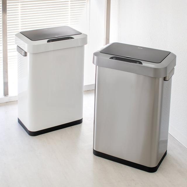 KASHIKOI センサー式ごみ箱 45L EKO ホライゾン センサービン 45L 電池式 イーケーオー シルバー