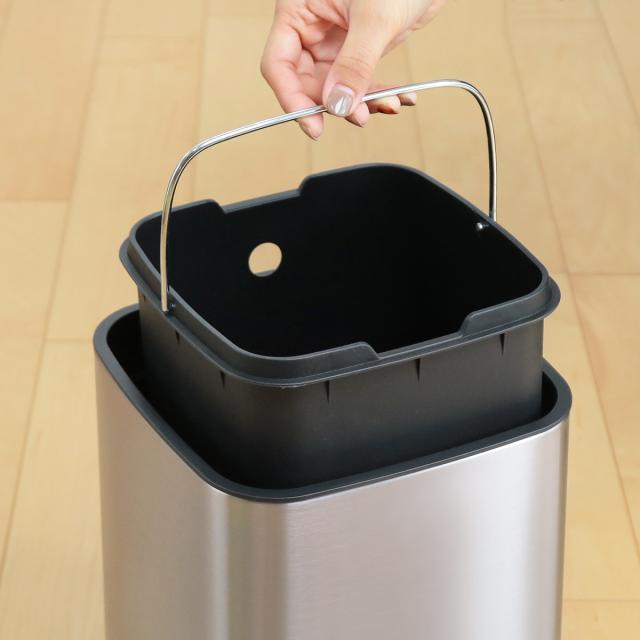 EKO ゴミ箱 12L エコスマートX センサービン （ イーケーオー ごみ箱 12リットル センサー式 自動開閉 ステンレス 小さい 充電式 ふた付き 分別 一年保証付き スタイリッシュ ゴミ箱 分別）_5