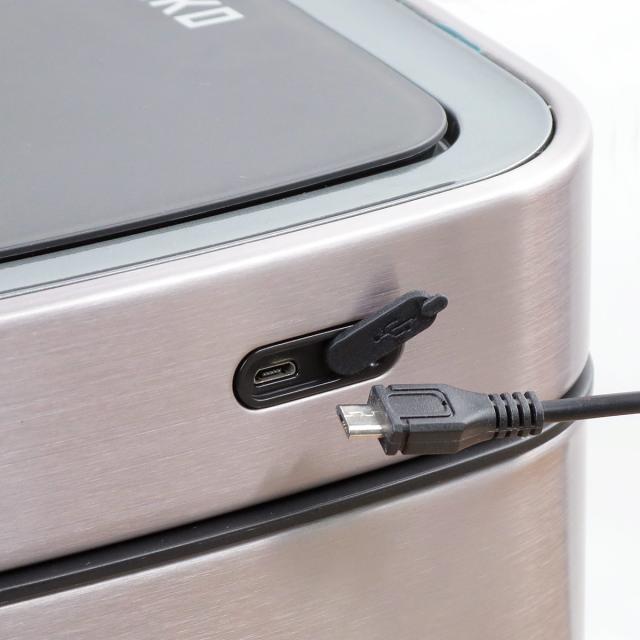EKO ゴミ箱 12L エコスマートX センサービン （ イーケーオー ごみ箱 12リットル センサー式 自動開閉 ステンレス 小さい 充電式 ふた付き 分別 一年保証付き スタイリッシュ ゴミ箱 分別）_9