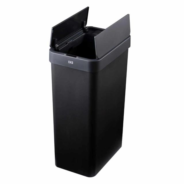 EKO ゴミ箱 50L エックスウィングライトセンサービン （ イーケーオー ごみ箱 50リットル 自動開閉 センサー スリム 電池式 ふた付き 大容量 1年間保証付 シンプル ブラック ホワイト ）_5