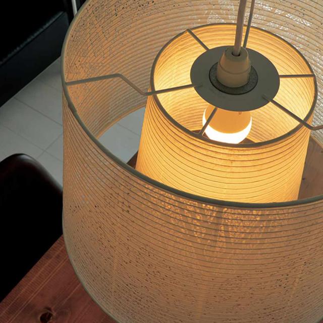 ペンダントライト Mori light 1灯 E26 15W （ LED 対応 照明 ライト ペンダント照明 間接照明 シーリングタイプ シーリング式 シーリング 美濃和紙 壁スイッチ リビング 寝室 ダイニング キッチン 和室 照明器具 おしゃれ ）_3