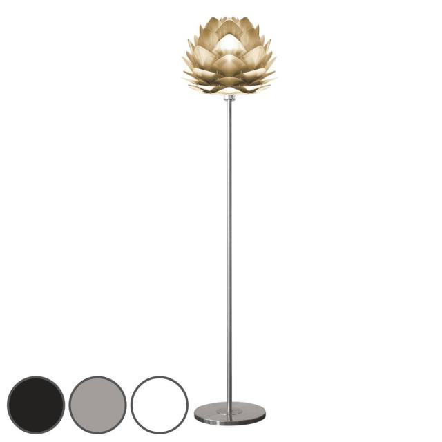 フロアライト UMAGE Silvia mini Brushed Brass （ 照明 ライト LED 専用 間接照明 スタンドライト 照明器具 北欧 インテリア おしゃれ フロアランプ ランプ フットスイッチ スタンド リビング ダイニング 寝室 ）