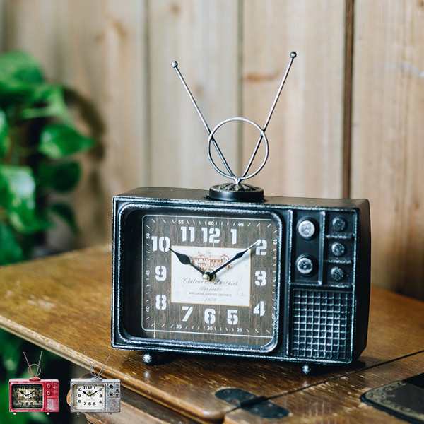 置き時計 ヴィンテージモチーフクロック television テレビ 置き時計 ヴィンテージモチーフクロック television テレビ