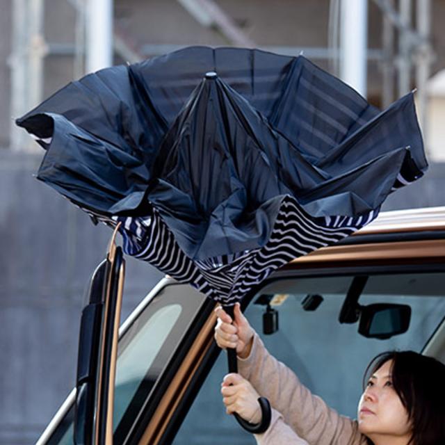 ② RRR　傘部分 傘 晴雨兼用 逆さに開く2重傘 circus サーカス 長傘 二重傘 ベージュ