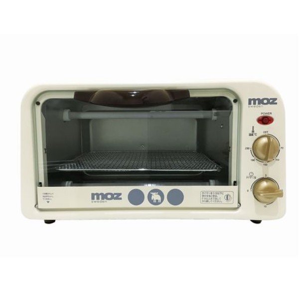 オーブントースター moz 2枚焼き 調理家電 （ トースター トースト パン焼き器 2枚 トレイ付き メッシュ網 おしゃれ コンパクト 1人暮ら