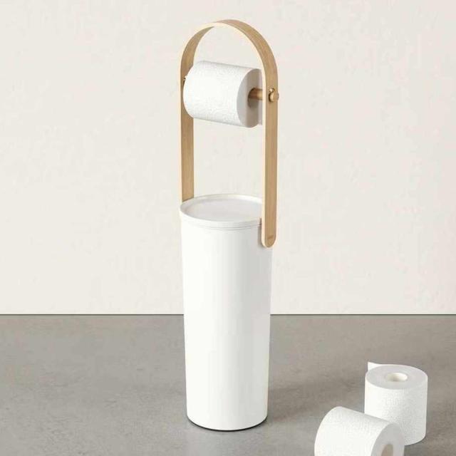 umbra トイレットペーパースタンド ベルウッド ホルダー スタンド （ アンブラ トイレットペーパーホルダー トイレ 収納 ペーパーホルダー おしゃれ トイレットペーパー 予備 自立 小物置き 棚 スマホ置き スリム トイレ収納 ）