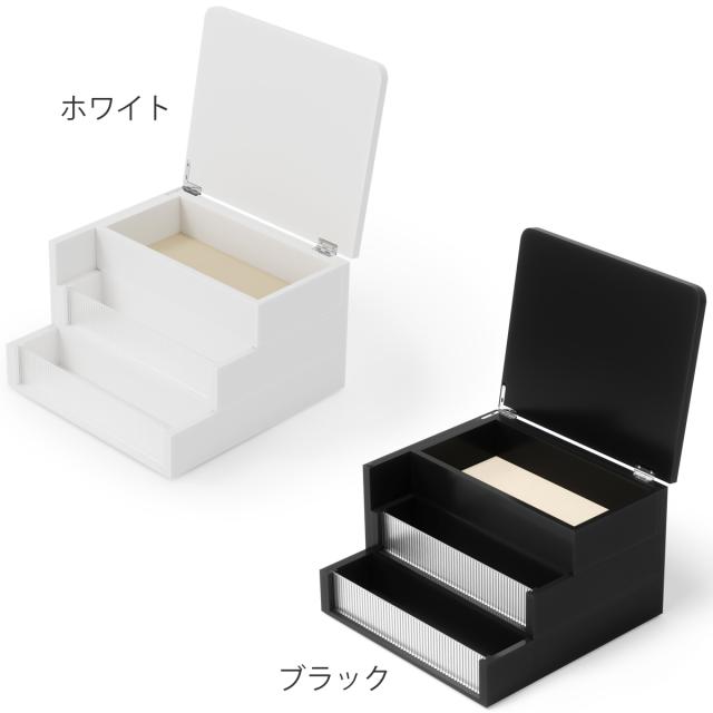 umbra アクセサリーケース マリブ アクセサリーボックス （ アンブラ 小物入れ 収納 アクセサリートレー 小物収納 木製 ボックス おしゃれ ふた付き ディスプレイ インテリア ネックレス 指輪 ピアス イヤリング 鍵 雑貨 ）_1