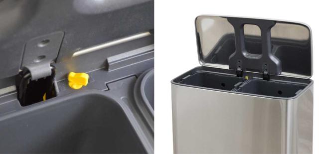 ゴミ箱 56L 28Lx2 bcl ステンレス 分別 （ ごみ箱 56l 28リットル 28l ダストボックス ペダル フタ付き ワイド シンプル キッチン リビング おしゃれ 安全 お手入れ簡単 ゴミ箱 ふた付き ゴミ箱 おしゃれ）_6