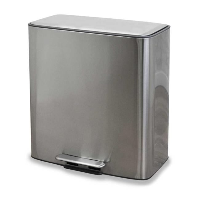 ゴミ箱 56L 28Lx2 bcl ステンレス 分別 （ ごみ箱 56l 28リットル 28l ダストボックス ペダル フタ付き ワイド シンプル キッチン リビング おしゃれ 安全 お手入れ簡単 ゴミ箱 ふた付き ゴミ箱 おしゃれ）_9