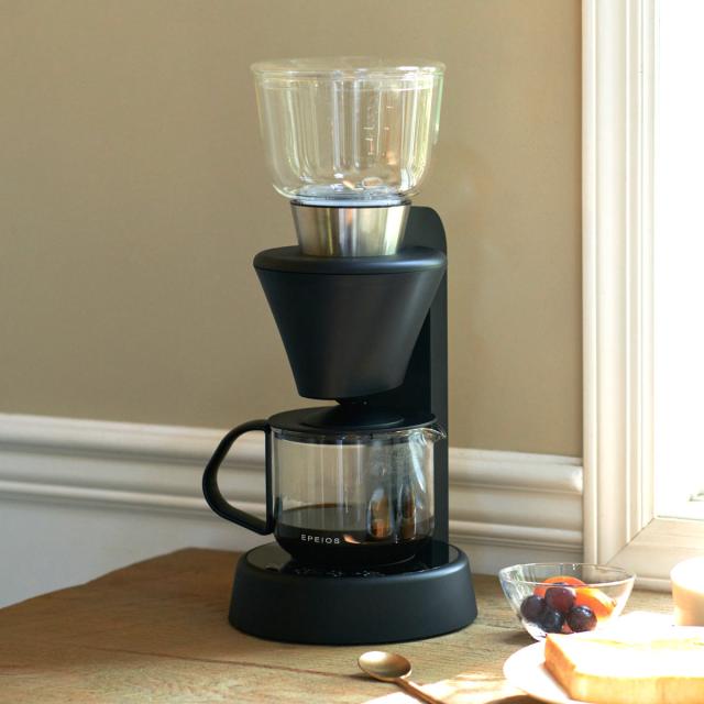 EPEIOS スマートコーヒーメーカー Mocca （ エペイオス 4~5杯用 3種類の抽出モード 抽出率高い アプリ予約 保温機能 おしゃれ エルメスデザイナーによるデザイン コーヒーサーバー付き 人気 大容量 スタイリッシュ ）