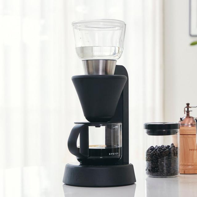 EPEIOS スマートコーヒーメーカー Mocca （ エペイオス 4~5杯用 3種類の抽出モード 抽出率高い アプリ予約 保温機能 おしゃれ エルメスデザイナーによるデザイン コーヒーサーバー付き 人気 大容量 スタイリッシュ ）