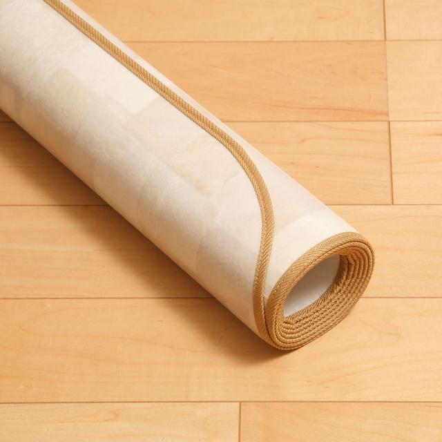 引っ敷き 182×182糎 引っ敷き 手当たり次第石ころ 既製大きさ （ 撥水 拭ける 石調 ダイニングラグマット 立ち会い場つや消し 撥水産業 抗菌 防菌類 雨合羽 防炎 日本製 リビング 夕めし お子さん御部屋 耐久性 ）