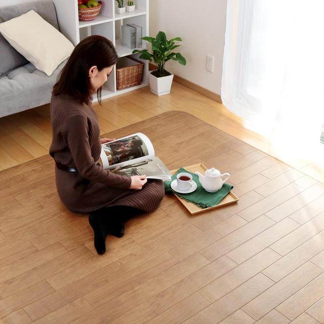ラグ 182×260cm ラグマット オーク 消臭タイプ 既製サイズ （ 撥水 拭ける ダイニングラグマット フロアマット 撥水加工 抗菌 消臭 防カビ 防水 防炎 日本製 リビング ダイニング ペット 耐久性 ）_11
