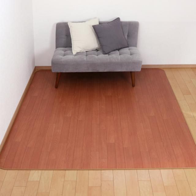 ラグ 182×230cm ダイニングラグ サクラ 消臭タイプ 既製サイズ （ 撥水 拭ける 木目 木目調 マット フロアマット 長方形 撥水加工 消臭加工 抗菌 防カビ 防水 防炎 日本製 リビング ダイニング 子ども部屋 ）