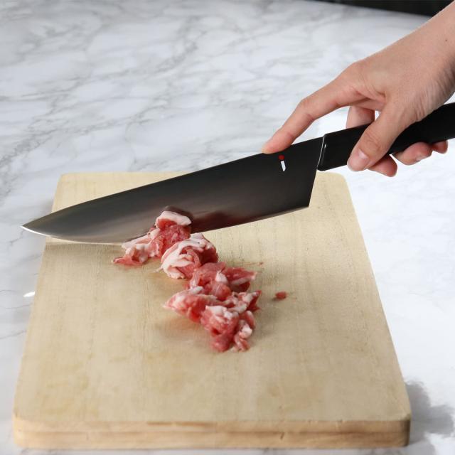 包丁 3本セット NiNJA cool kitchen ware 三徳包丁 牛刀 ペティナイフ 日本製 （ 牛刀包丁 果物ナイフ 料理包丁 包丁セット 関 ニンジャ キッチンナイフ 果物包丁 シェフナイフ 文化包丁 万能包丁 ナイフ 庖丁 黒 ブラック ）_14
