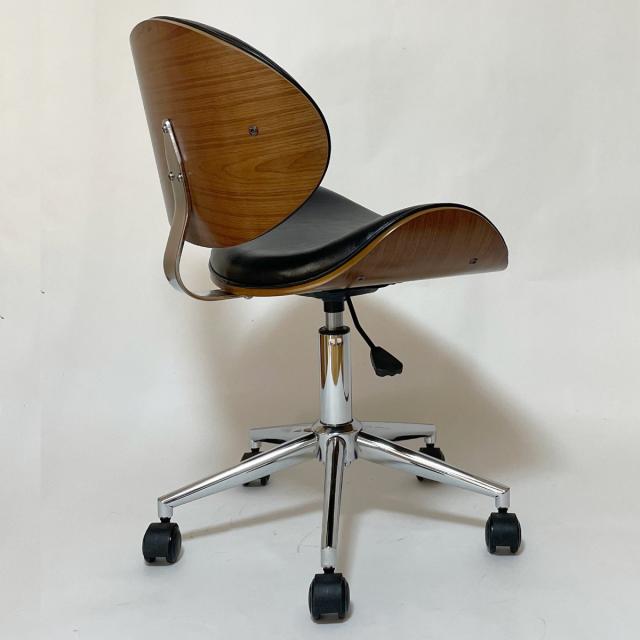 オフィスチェア 昇降式 座面高43〜54.5cm 合皮タイプ デスクチェア KNOX （ 椅子 イス いす チェア キャスター付き 高さ調節 曲木 木目 レザー調 おしゃれ 高級感 ）_19