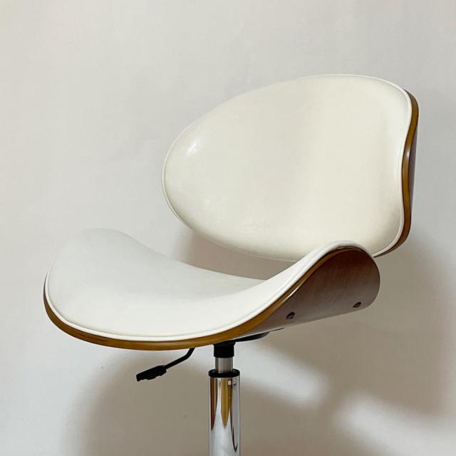 オフィスチェア 昇降式 座面高43〜54.5cm 合皮タイプ デスクチェア KNOX （ 椅子 イス いす チェア キャスター付き 高さ調節 曲木 木目 レザー調 おしゃれ 高級感 ）_6