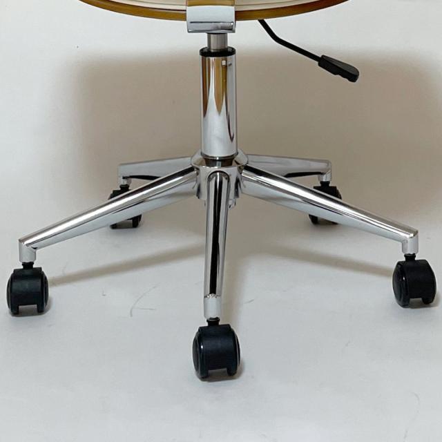 オフィスチェア 昇降式 座面高43〜54.5cm 合皮タイプ デスクチェア KNOX （ 椅子 イス いす チェア キャスター付き 高さ調節 曲木 木目 レザー調 おしゃれ 高級感 ）_8