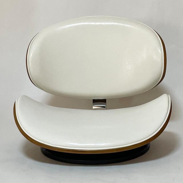 座椅子 回転式 座面高11cm 合皮タイプ ラウンドチェア KNOX （ フロアチェア 座いす 座イス チェア 曲木 木目 レザー調 おしゃれ 高級感 ）_10