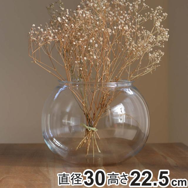 花瓶 割れないガラス PV球形 直径30×高さ22.5cm （ 花びん 花器 フラワーベース 球型 丸 鉢 透明 割れない ポリカーボネート プラ クリア 花 植物 植木鉢 苔 グリーン 金魚鉢型 インテリア おしゃれ 丈夫 ）の通販は 6,175円