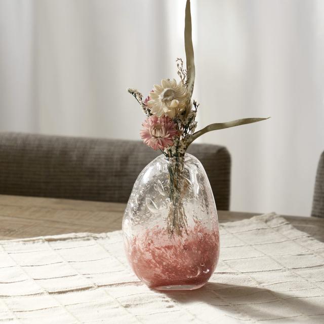 バカラ　ピンクカメオ花紋　花瓶　フラワーベース バカラ ピンクカメオ花紋 花瓶 フラワーベース フローラ ベース