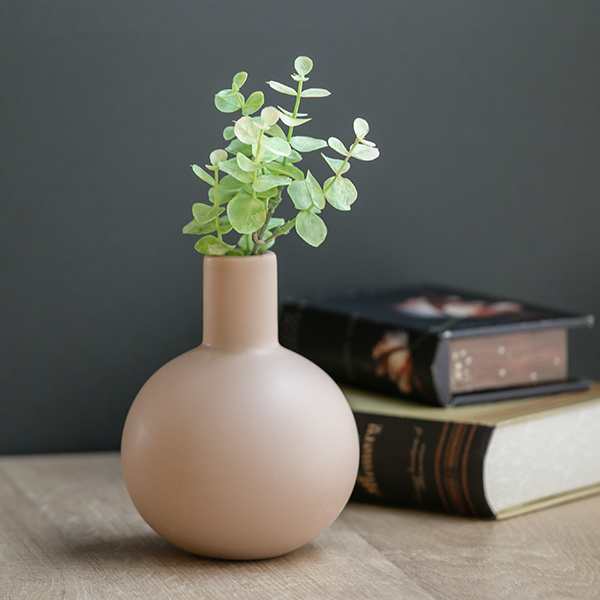 花瓶 陶器 フラワーベース ロング ASH 直径10.5×高さ13cm （ 花びん ...