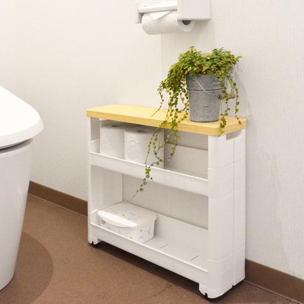 スマートスリムトイレラック - 空間最大化と機能性 隙間収納