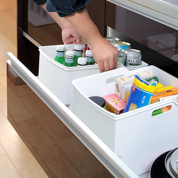 キッチン収納ケース 吊り戸棚ボックスワイド 幅24cm 収納ボックス 整理ケース 取っ手付き 戸棚収納 収納box 収納ストッカー キッチンの通販はau Pay マーケット リビングート