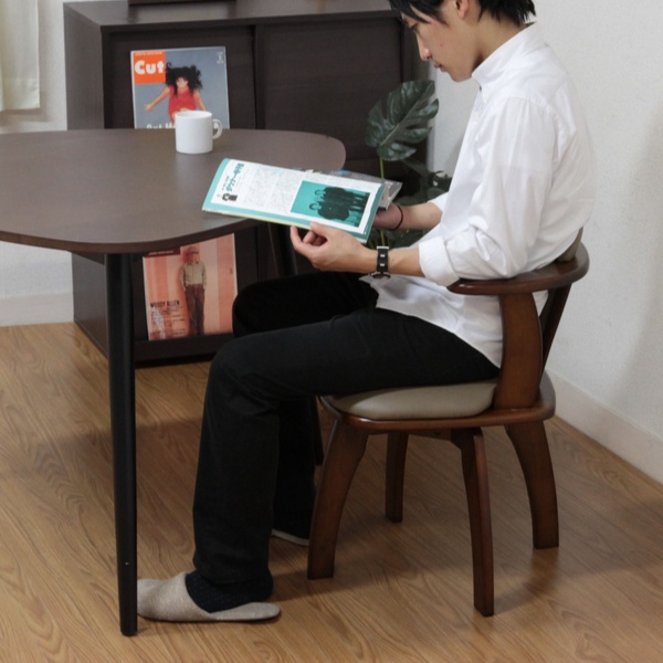 ダイニングチェア 座面高42cm 回転 チェア ひじ掛け ダイニング 椅子 木製 クッション （ ダイニングチェアー 肘付 食卓椅子 アームチェア 回転椅子 食卓 チェアー イス 回転チェア 肘付き リビングチェア 約 座面高45cm ）