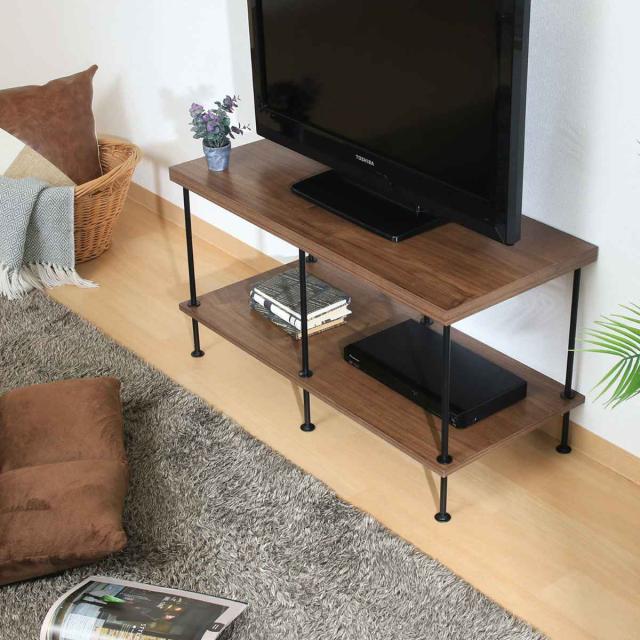 EZBO テレビ台 幅90cm 32型対応 工具不要 （ TV台 収納 ラック 棚 ディスプレイ 木目調 背面化粧 イジボ 組立簡単 テレビボード リビング 間仕切り お掃除ロボット対応 ）_12