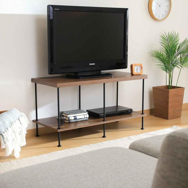 EZBO テレビ台 幅90cm 32型対応 工具不要 （ TV台 収納 ラック 棚 ディスプレイ 木目調 背面化粧 イジボ 組立簡単 テレビボード リビング 間仕切り お掃除ロボット対応 ）_14