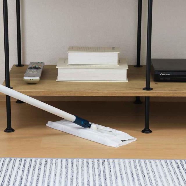 EZBO テレビ台 幅90cm 32型対応 工具不要 （ TV台 収納 ラック 棚 ディスプレイ 木目調 背面化粧 イジボ 組立簡単 テレビボード リビング 間仕切り お掃除ロボット対応 ）_16