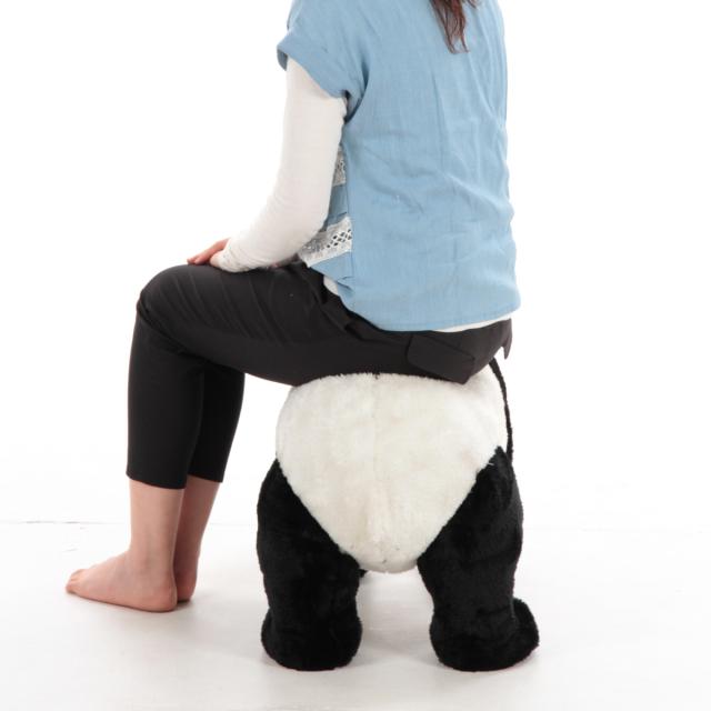アニマルスツール パンダ 幅35×奥行90×高さ53cm （ スツール 動物 椅子 キッズ イス チェア オットマン キッズチェア 丈夫 安心 座れる 乗れる ぬいぐるみ インテリア ）_9