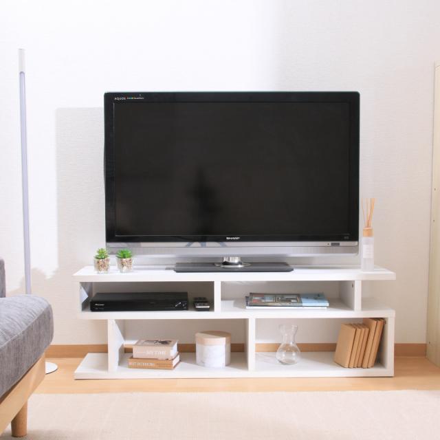 テレビ台 幅117.7cm S字型 シンプル 木製 （ TV台 TVボード テレビ